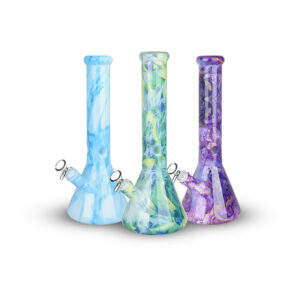 Marbled LG Glass Beaker Water Pipe