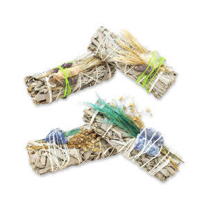 White Sage Floral Smudge Bundle