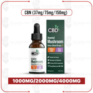 CBDFx Relax Unwind Blend Mushroom Tincture + CBN + CBD