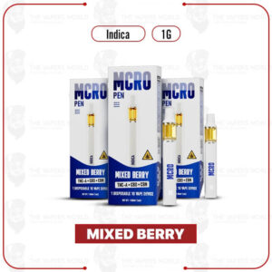 MCRO Pen THC-A+CBD+CBN Disposable 1G - Mixed Berry/Indica