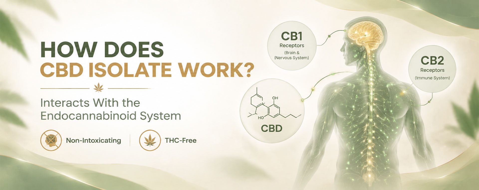 CBD interacting with the endocannabinoid system