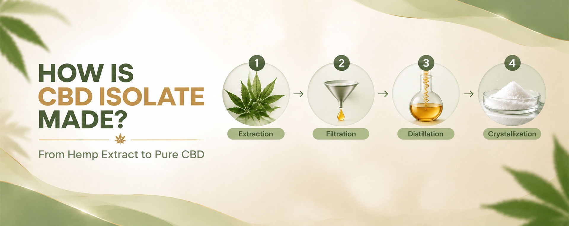 The four main stages of CBD isolate production