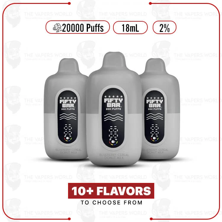 Fifty Bar V2 Silver Series 20000 Puff 2% Disposable