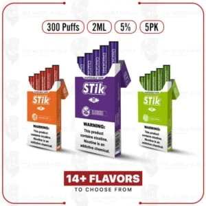 Mosmo STik 5pk 5% 300 Puffs Disposable