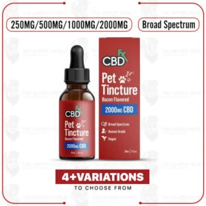 CBDFx CBD Oil for Dogs – Bacon Flavored - 500mg Medium Breeds