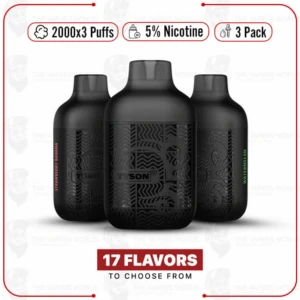 Tyson 2.0 Lightweight Disposable 2000x3 Puffs - 3pk