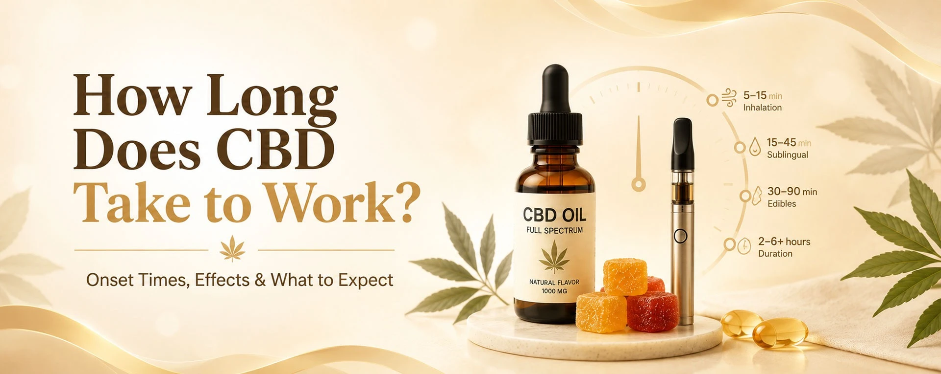 How Long Does CBD Take to Work? Onset Times, Effects, and What to Expect